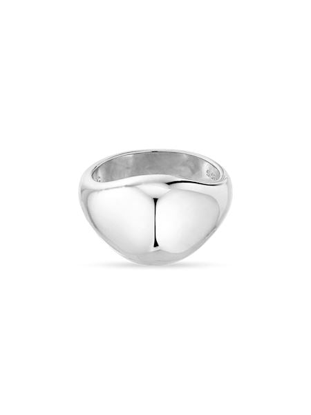 Jane Kønig - Atomic Dome Signet Ring - Forsølvet