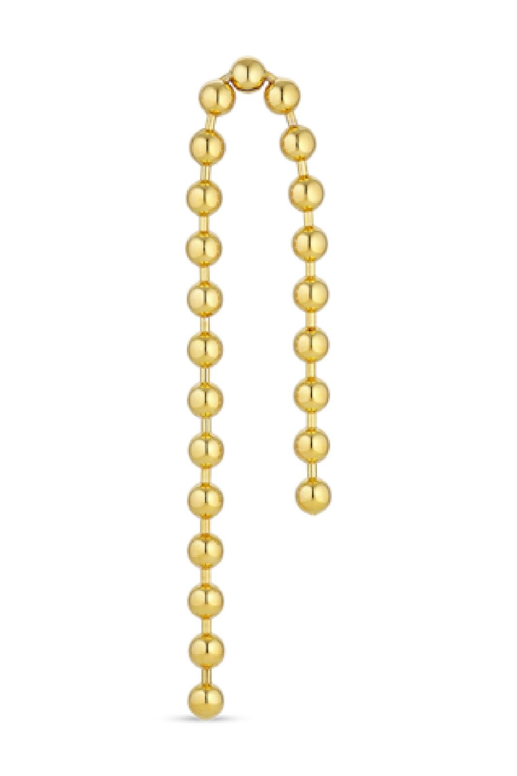 Jane Kønig - Atomic Double Chain Stud - Forgyldt