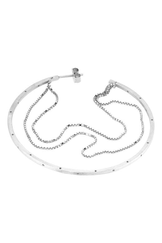 Jane Kønig - Big Orbis Chain Hoop BOCH-SS25-S - Forsølvet