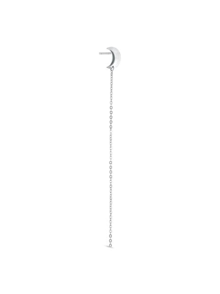 Jane Kønig - Half Moon Chain Stud Left - Silver