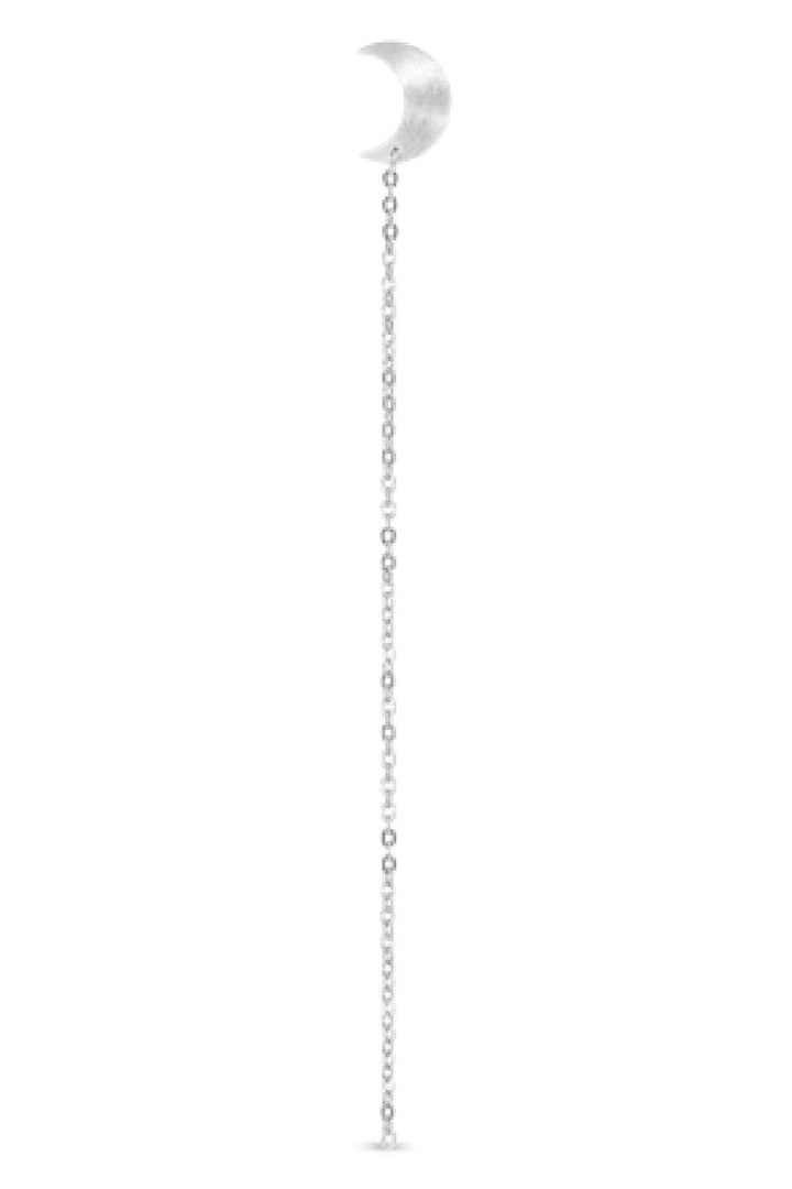 Jane Kønig - Half Moon Chain Stud Left - Silver