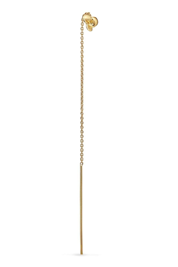 Jane Kønig - Leaf Chain Earring - Forgyldt