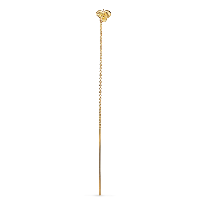 Jane Kønig - Leaf Chain Earring - Forgyldt