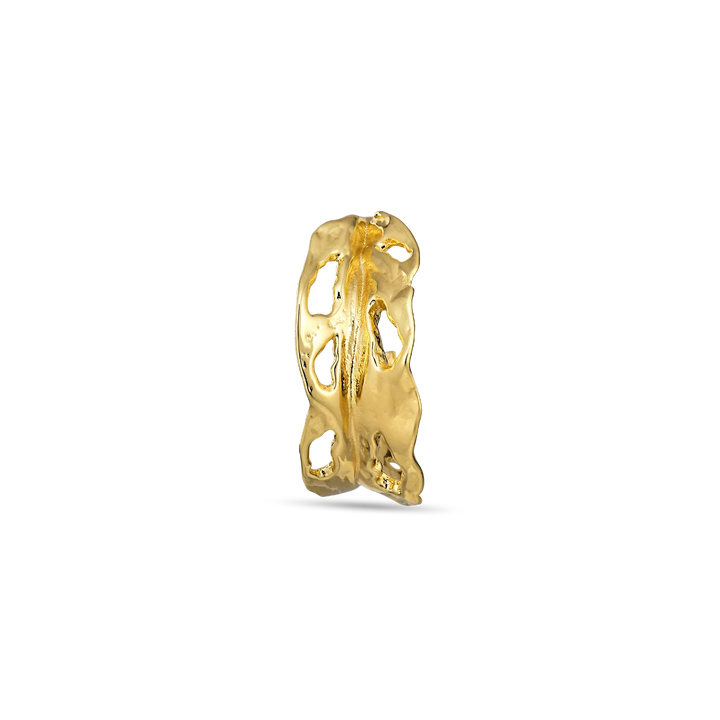Jane Kønig - Leaf Hoop - Forgyldt
