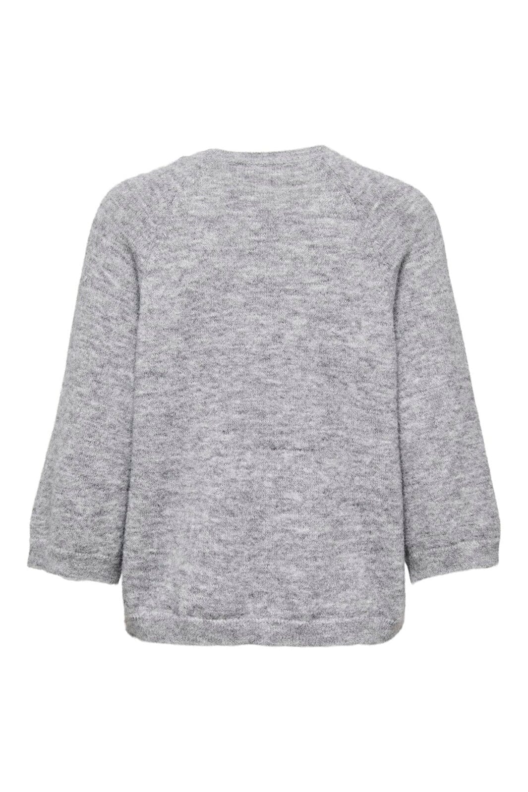 JDY - Jdyalva Life 3/4 Embellish Pull Knt - 4957225 Medium Grey Melange W. Silver Embellishment