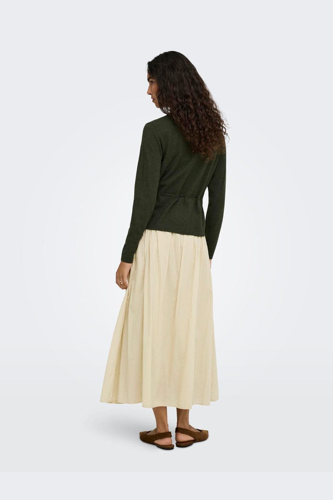 JDY - Jdyamore L/S Tie Cardigan Knt - 5074290 Forest Night