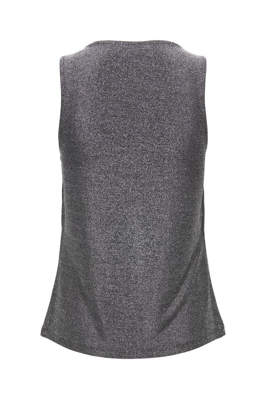 JDY - Jdyanni S/L O Neck Tank Top Dia - 4883288 Black Silver Lurex