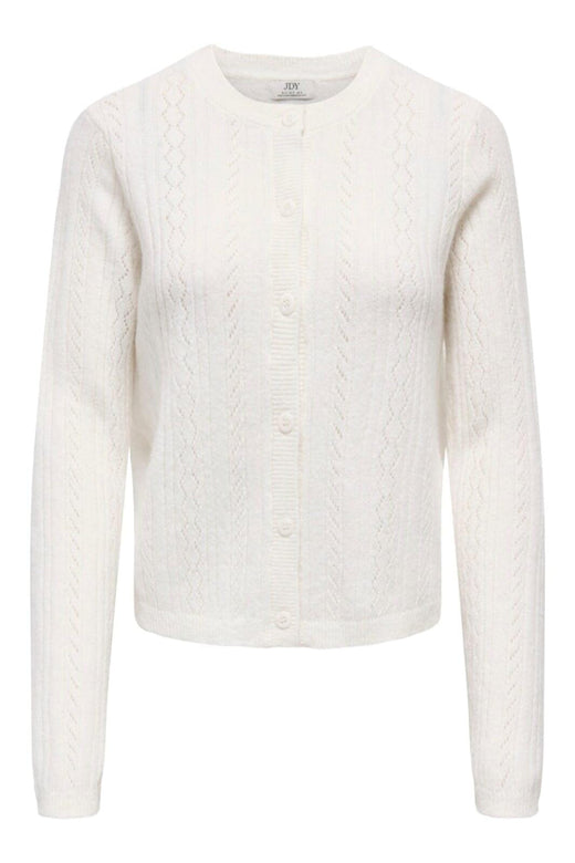 JDY - Jdyapril Life L/S O-Neck Cardigan Knt - 4989001 Bright White Melange Cardigans 