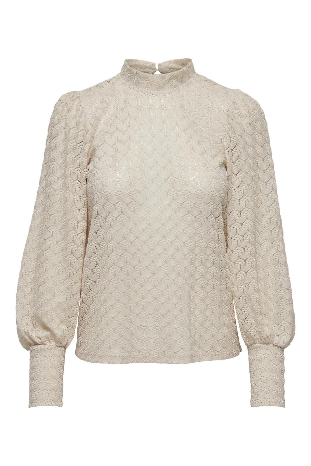 JDY - JDYavery L/S Lace Top - 4048744 Sandshell