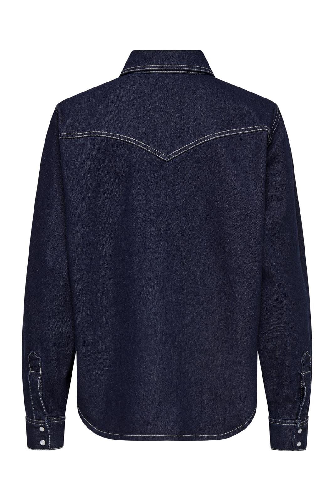 JDY - JDYbella Embroidery Shirt - 4743674 Dark Blue Denim