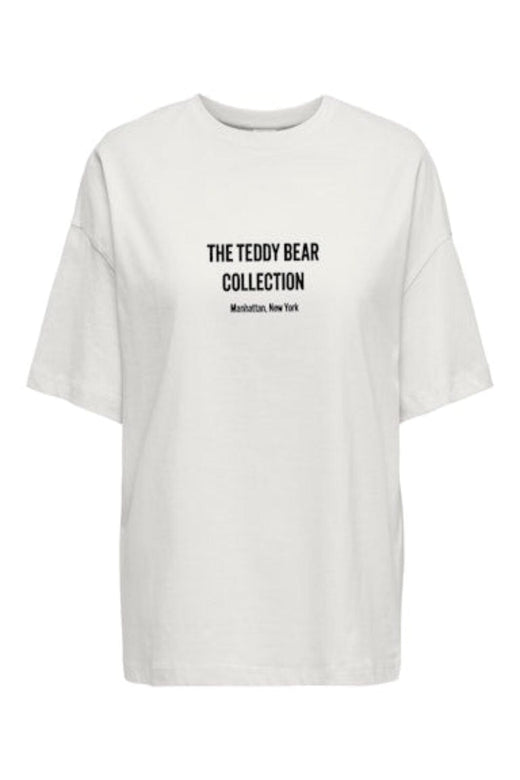 JDY - Jdycarla Front/Back Print T-Shirt - 4965614 Cloud Dancer Teddy Bear Collection T-shirts 