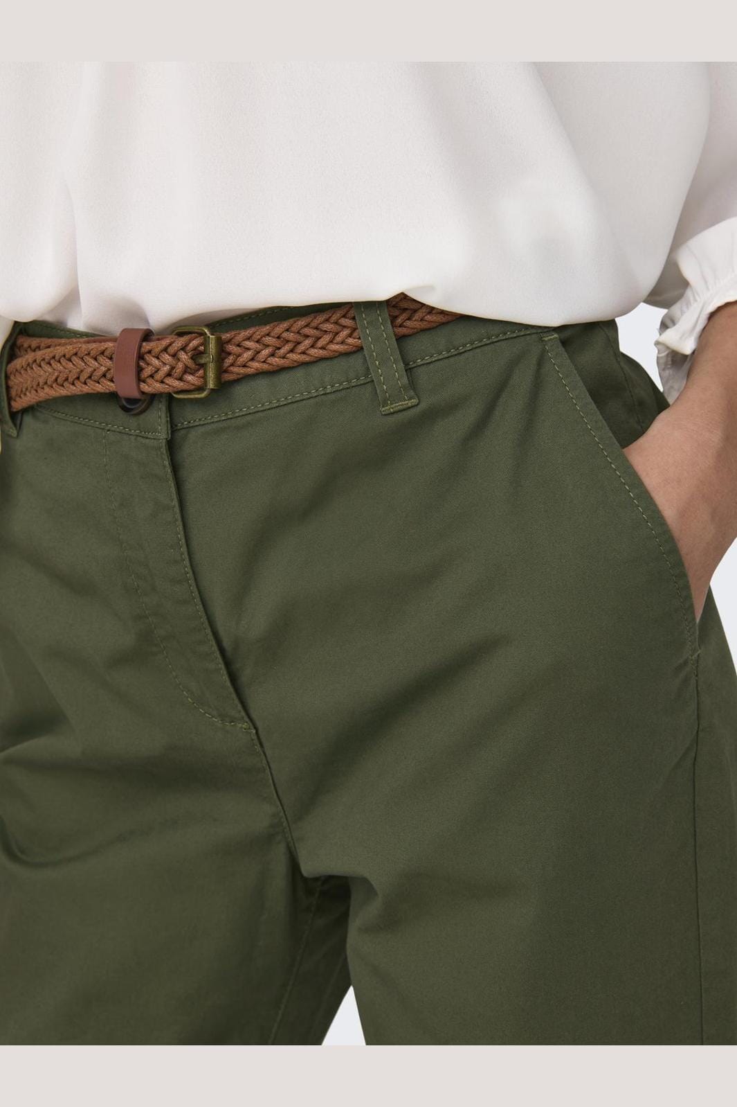 JDY - JDYchicago Belted Chino Pants Dia - 4388910 Kalamata