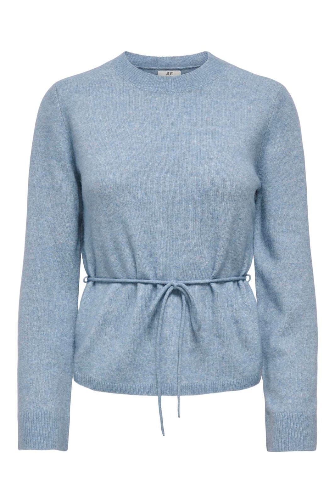 JDY - Jdyelsa Life L/S On Tie Waist Pullov Knt - 5043367 Windward Blue W. White Melange