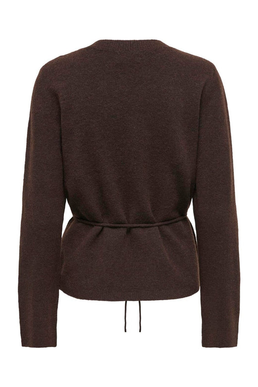 JDY - Jdyelsa Life L/S On Tie Waist Pullov Knt - 5104895 Coffee Bean Melange