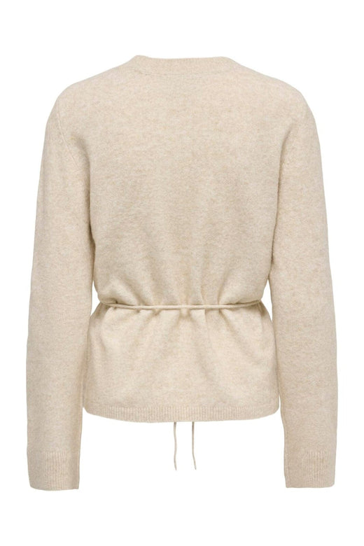 JDY - Jdyelsa Life L/S On Tie Waist Pullov Knt - 5104896 Oatmeal W. White Melange