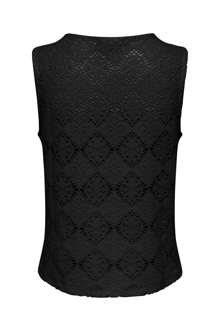 JDY - Jdyeva S/L V Neck Button Top Dia - 5085748 Black