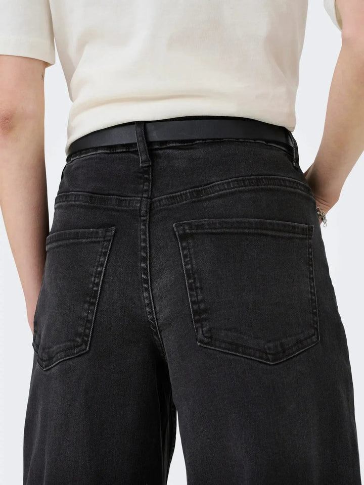 JDY - Jdyfelina-Fina Wide Blk Jeansdnm - 4775461 Black Denim Jeans 