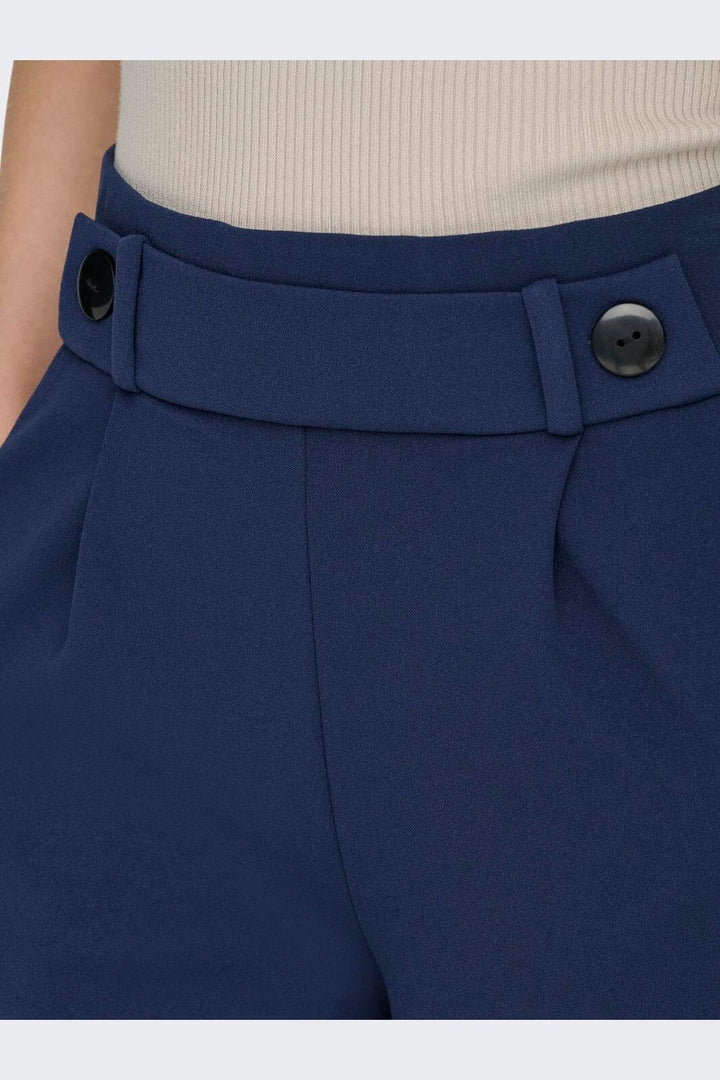 JDY - Jdygeggo Life New Long Pant - 3867052 Black Iris Black Buttons