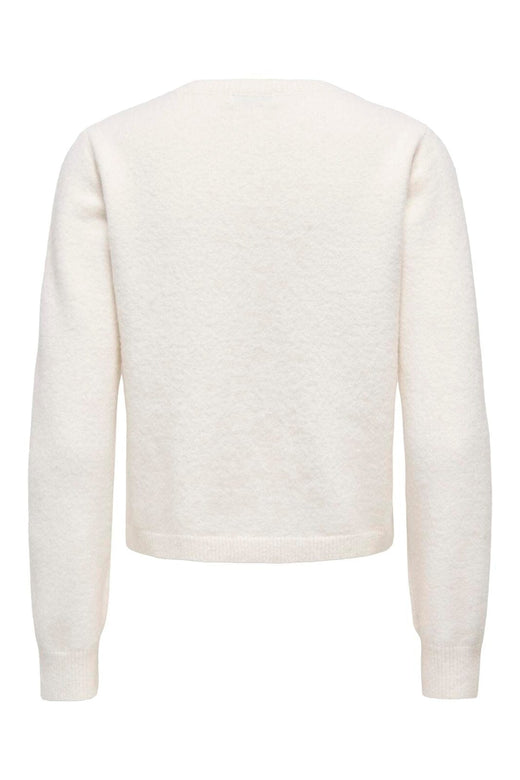 JDY - Jdyhaylee L/S Flower Cardigan Knt - 5025997 Antique White Melange