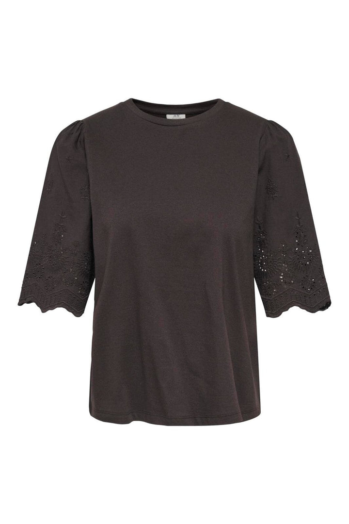 JDY - Jdylair Life S/S New Mix Top - 5047453 Chocolate Torte