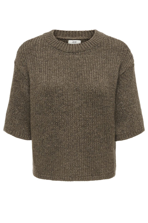 JDY - Jdylinea S/S Pullover O-Neck Knt - 4988041 Shitake Strikbluser 