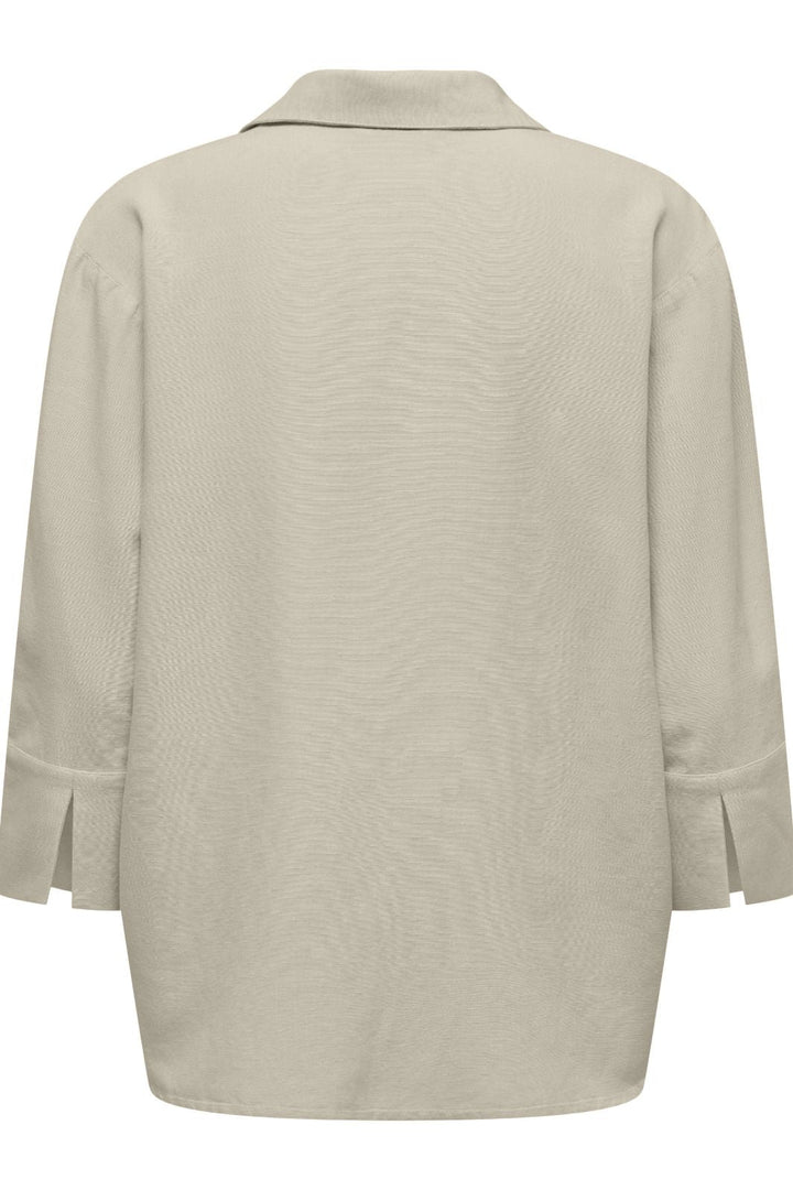 JDY - Jdylucia 3/4 Linen Shirt - 4941425 Oatmeal Skjorter 