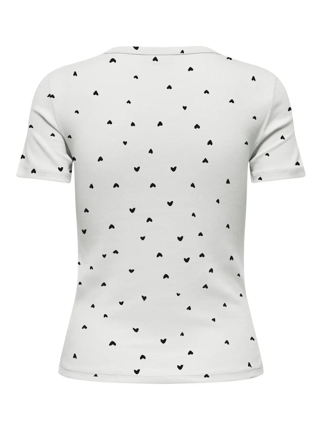 JDY - Jdylucky S/S O Neck Top - 5048815 Cloud Dancer Black Hearts T-shirts 