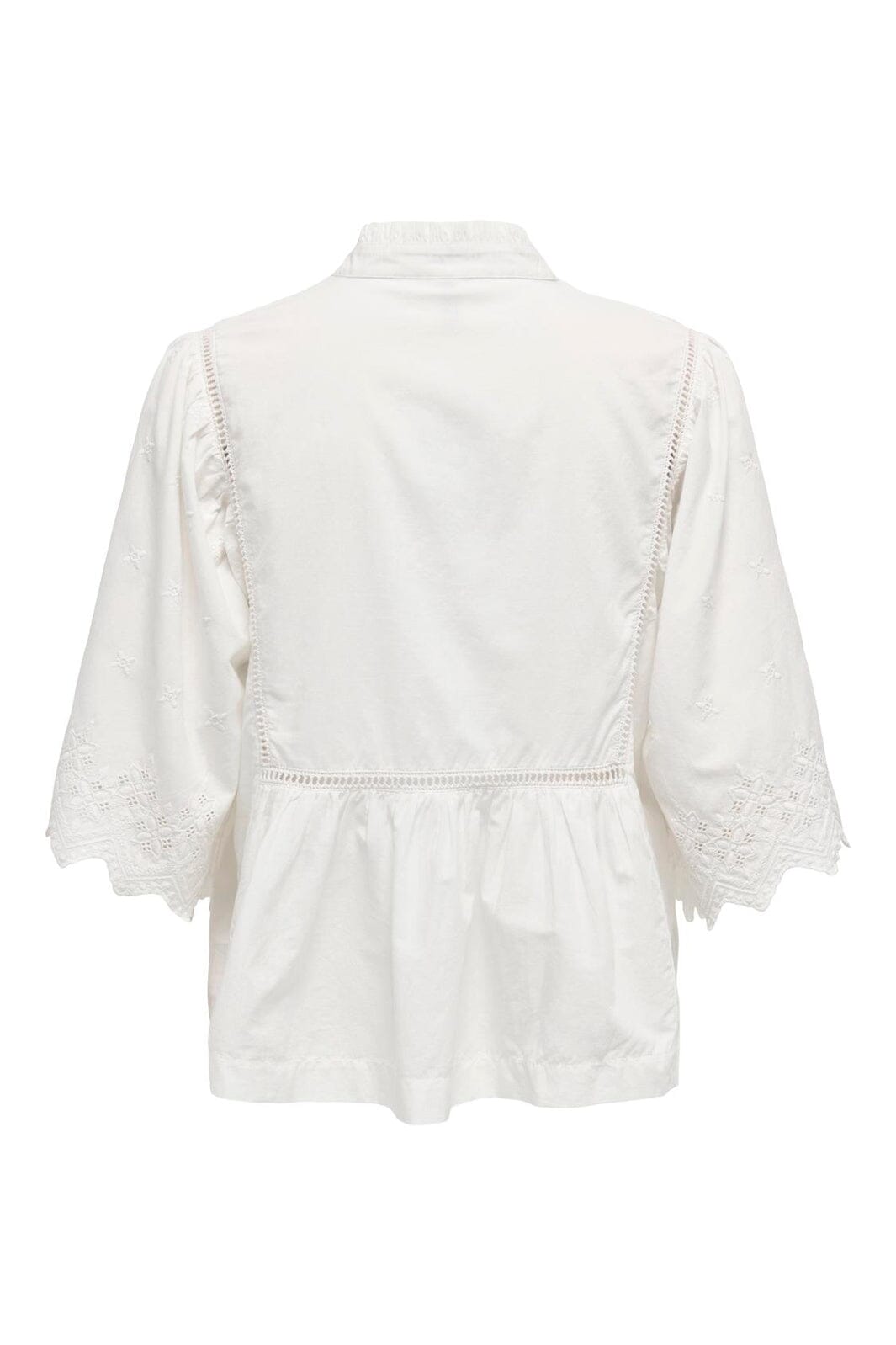 JDY - Jdymaya 2/4 Embroidery Top - 4689445 Cloud Dancer