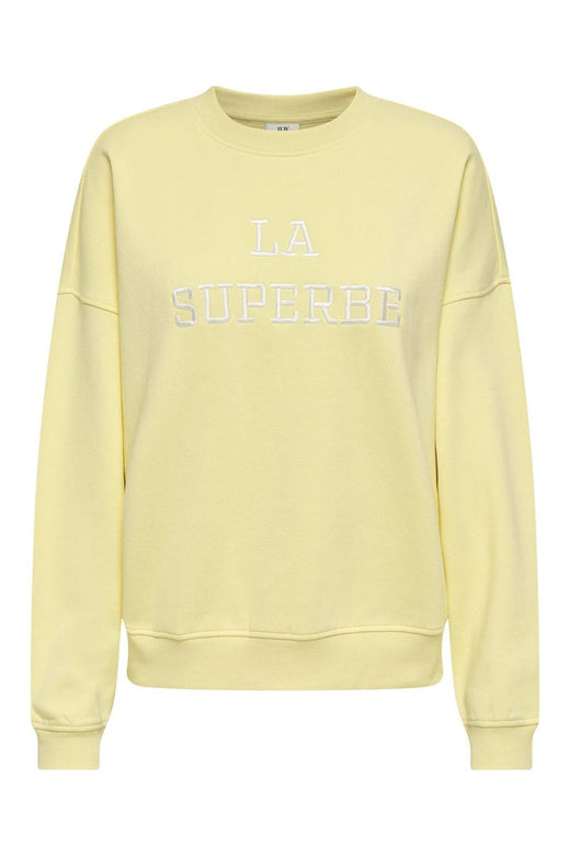JDY - Jdymesa L/S O-Neck Emb Sweat - 4974045 Double Cream La Superbe Cd Emb
