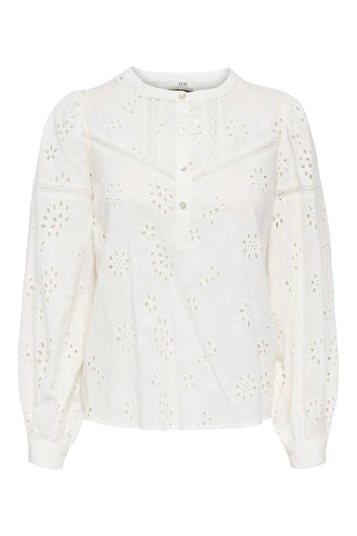 JDY - Jdymille L/S Anglaise Top - 5035196 Cloud Dancer