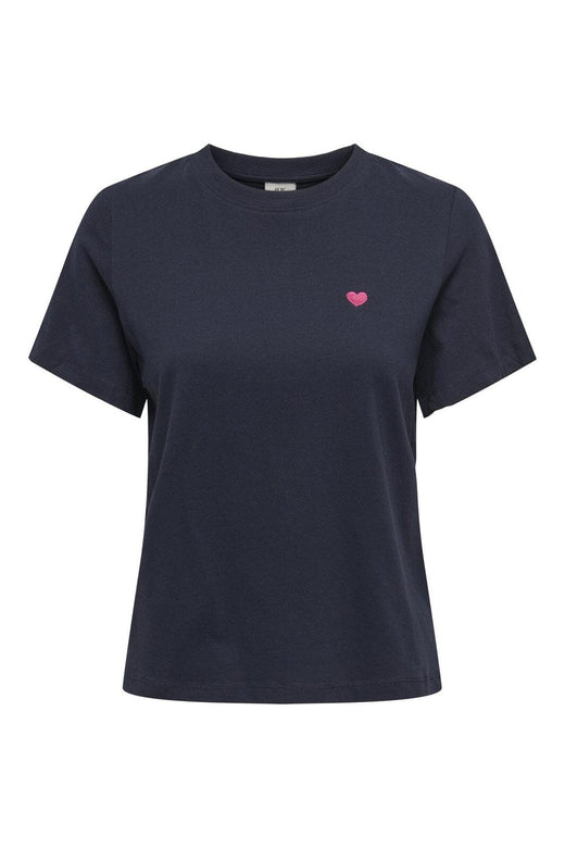 JDY - Jdypisa S/S Print Top - 4713682 Sky Captain Pink Peacock Heart