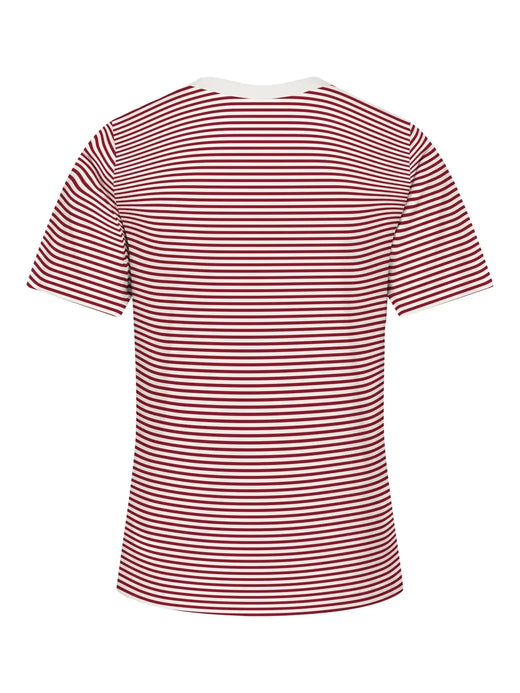 JDY - Jdypisa S/S Print Top - 4984885 Cloud Dancer Rhubarb Stripes And Bs Heart T-shirts 