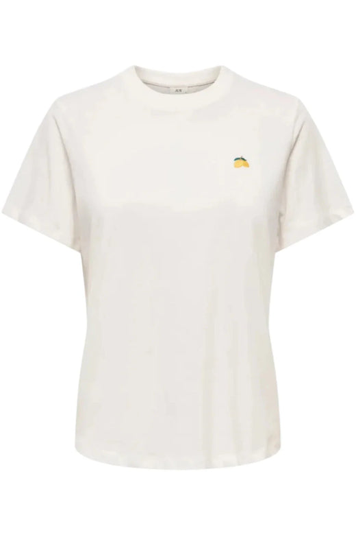 JDY - Jdypisa S/S Print Top - 4998330 Cloud Dancer Lemon T-shirts 