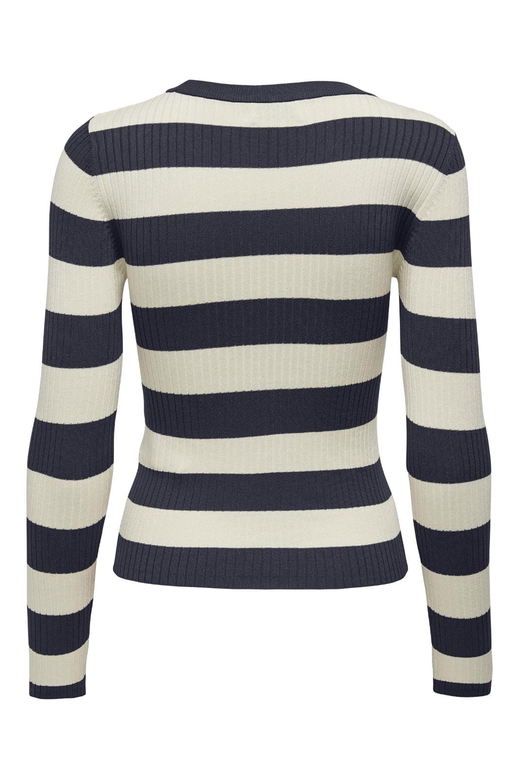 JDY - JDYplum L/S O-Neck Pullover Knt - 4338851 Sky Captain W Eggnog Stripes