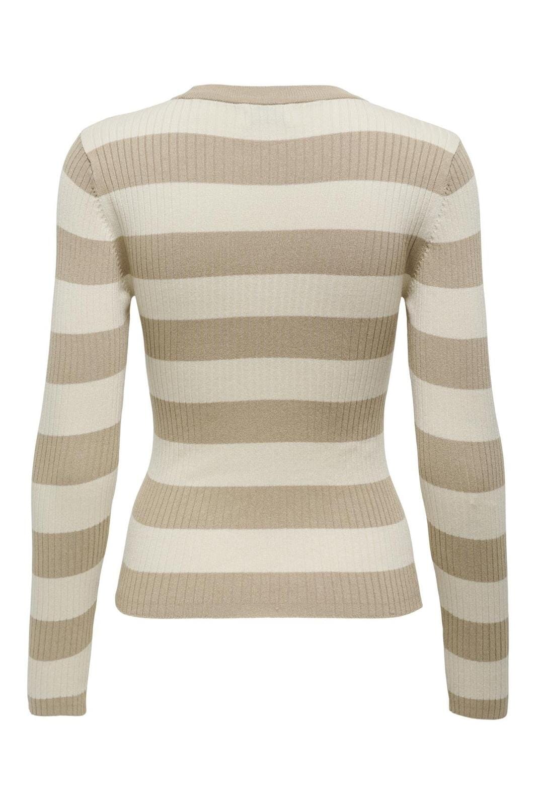 JDY - JDYplum L/S O-Neck Pullover Knt - 4512367 Humus Birch