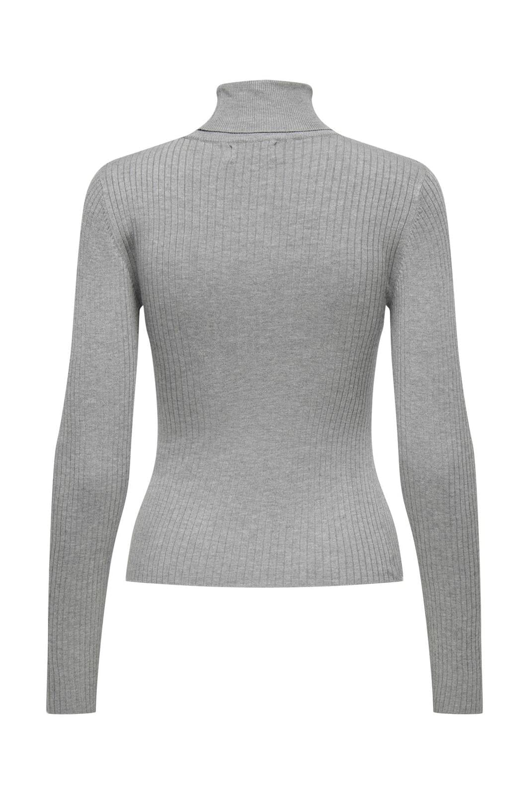 JDY - JDYplum L/S Roll Neck Pullover Knt - 4553399 Light Grey Melange