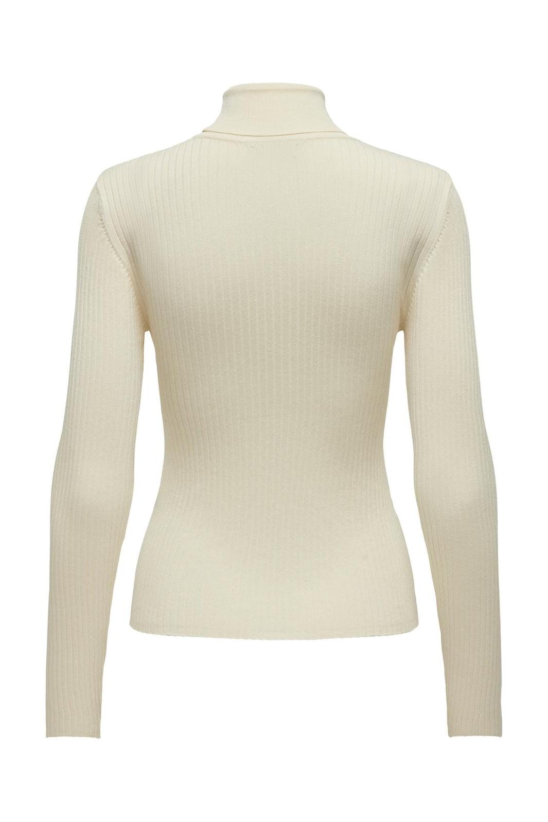 JDY - JDYplum L/S Roll Neck Pullover Knt - 4553400 Eggnog