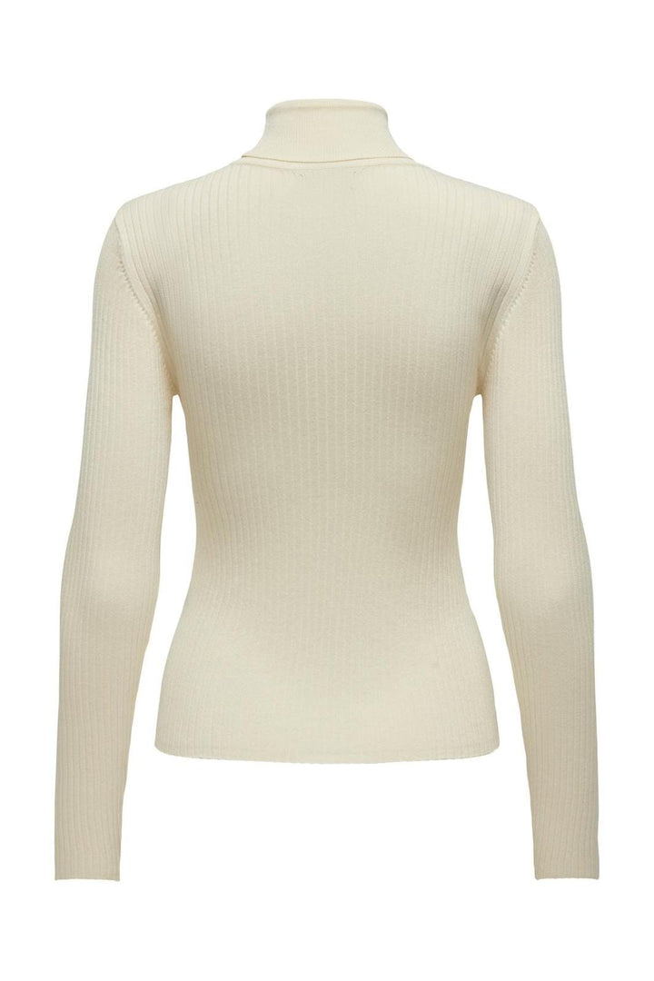 JDY - JDYplum L/S Roll Neck Pullover Knt - 4553400 Eggnog