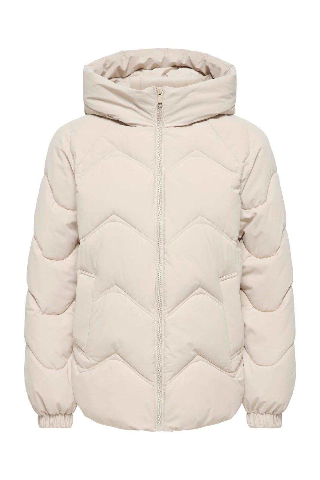 JDY - Jdypower Short Hood Puffer Hab - 5040844 Silver Lining