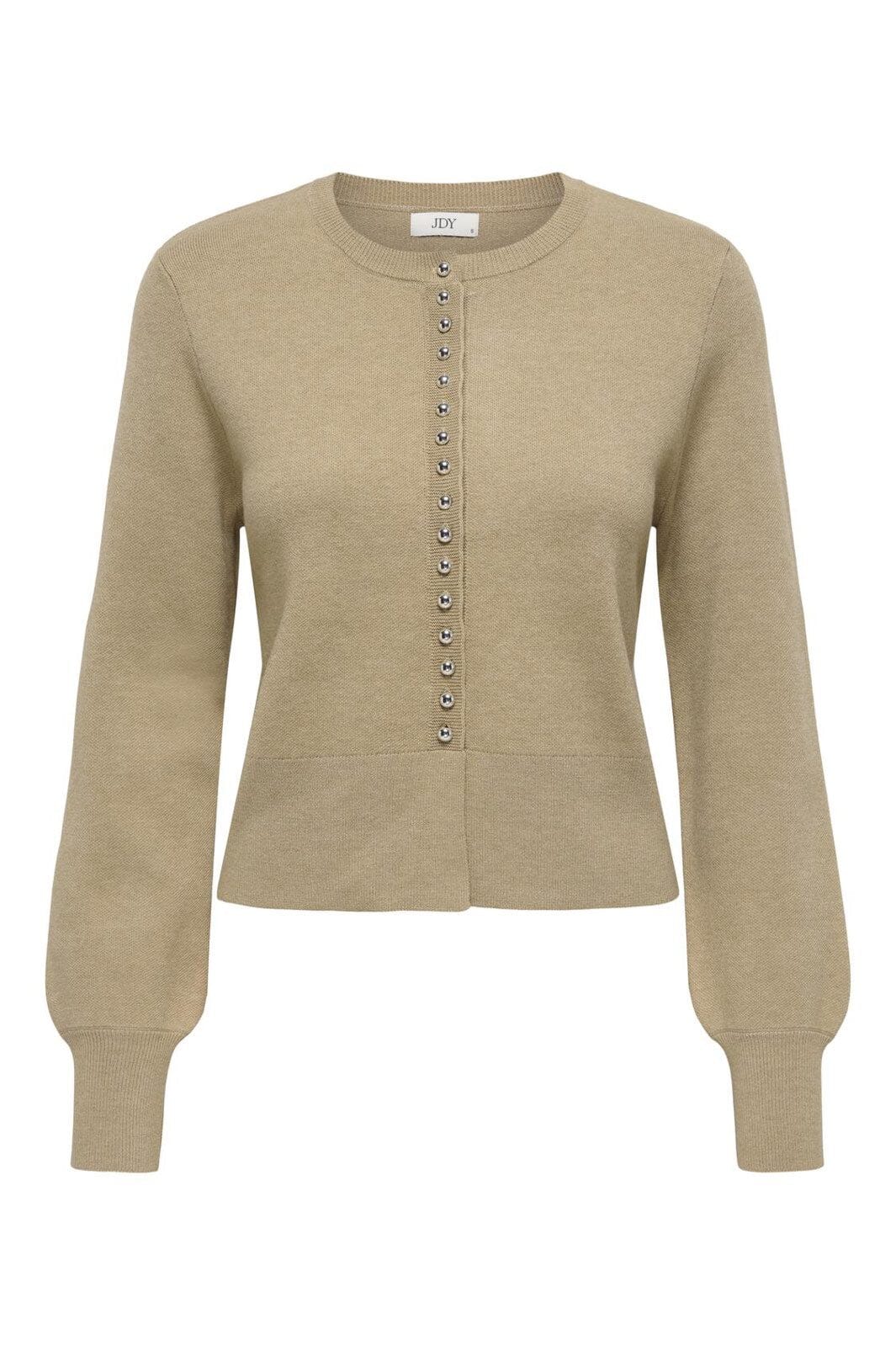 JDY - Jdyprime Life L/S O-Neck Button Card Knt - 4927871 Humus