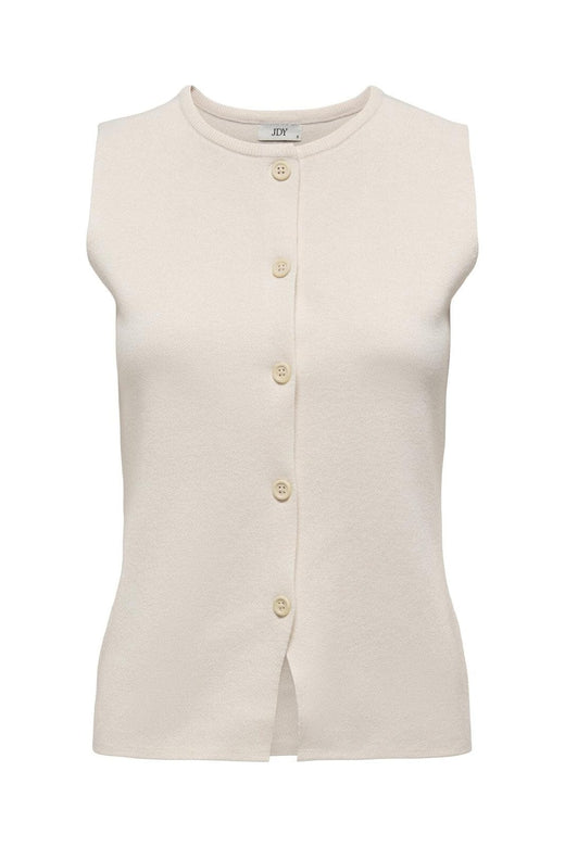 JDY - Jdyprime Life S/L On Fitted Vest Knt - 4875928 Whitecap Gray