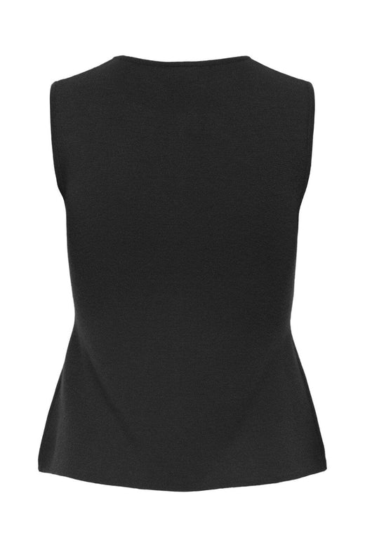 JDY - Jdyriley S/L O-Neck Two Way Zip Vest Knt - 4907209 Black