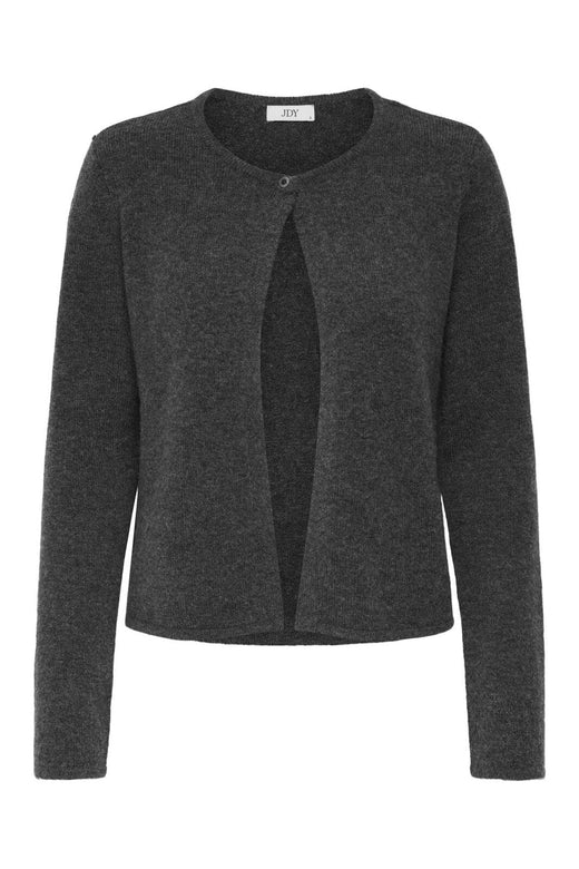 JDY - Jdyrue Life L/S One Button Cardigan Knt - 4838756 Dark Grey Melange