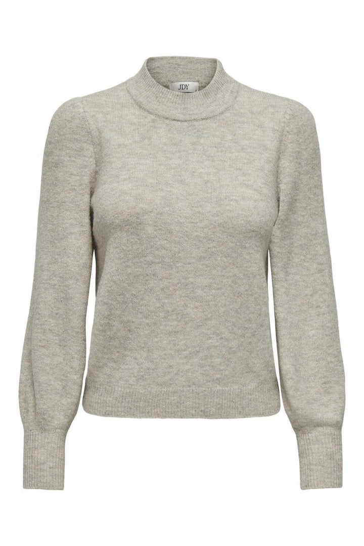 JDY - Jdyrue Life L/S Pullover Knt - 3716766 Chateau Gray Melange