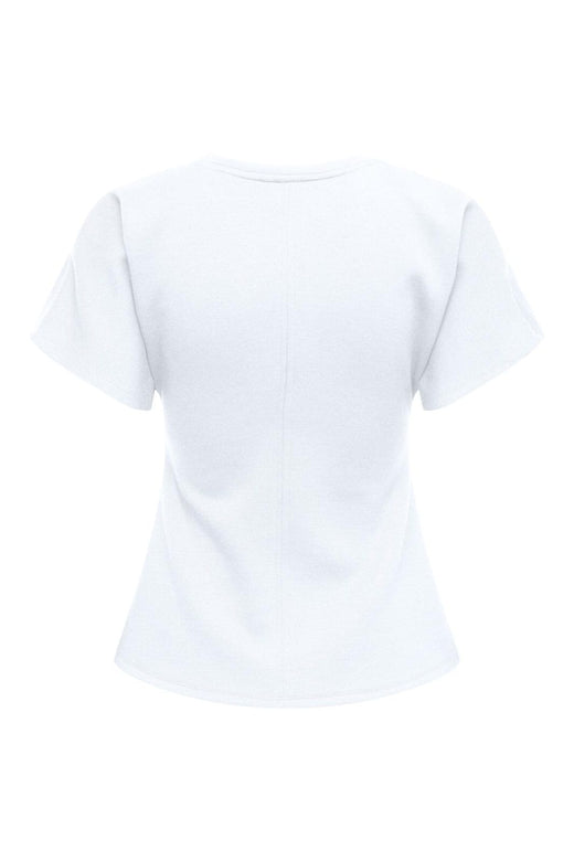 JDY - Jdysafina S/S Detail Top - 5020050 Bright White