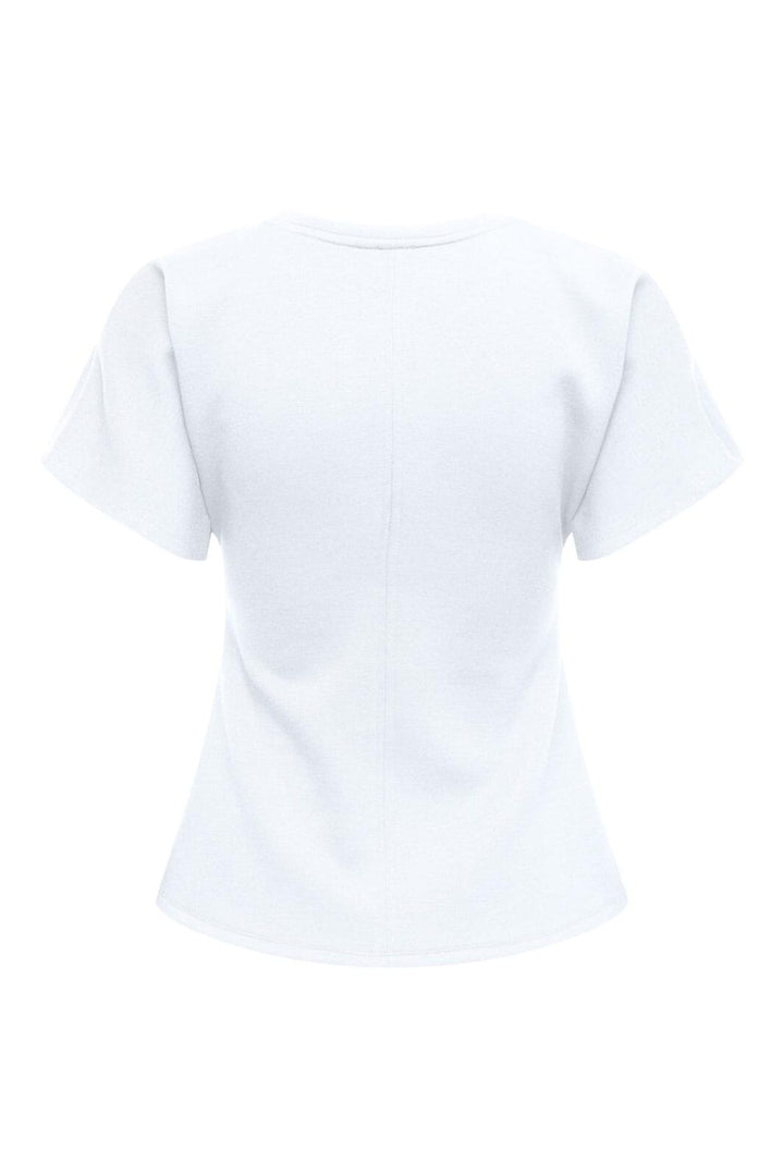 JDY - Jdysafina S/S Detail Top - 5020050 Bright White