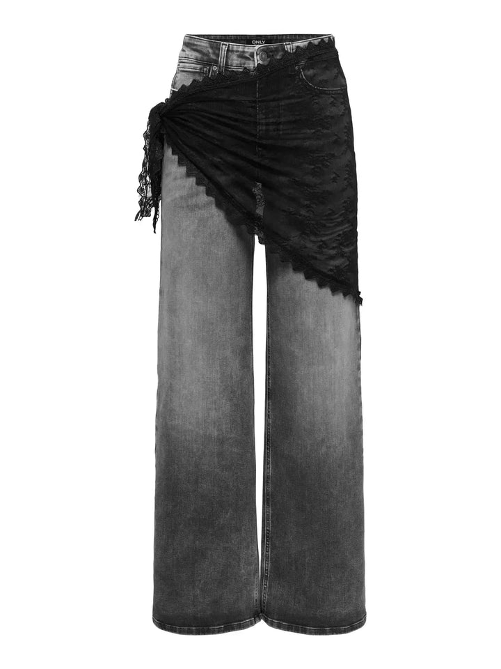 JDY - Jdysafira Lace Scarf - 5082524 Black Tørklæder 