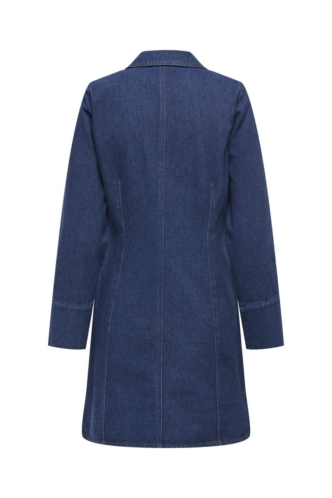 JDY - Jdysally Zip Stitch L/S Dress - 4874354 Dark Blue Denim