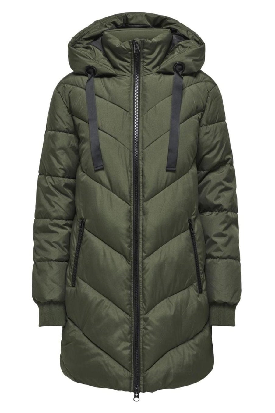 JDY - JDYskylar Padded Hood Jacket - 3802351 Forest Night Black
