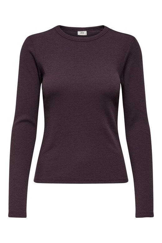 JDY - Jdysolar L/S O Neck Top Dia - 4890445 Fudge